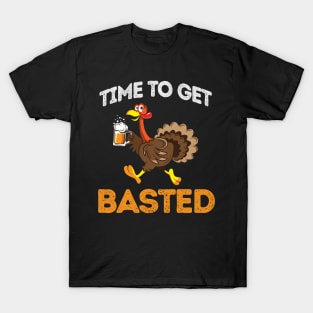 'Time To Get Basted' Funny Thanksgiving Baste T-Shirt